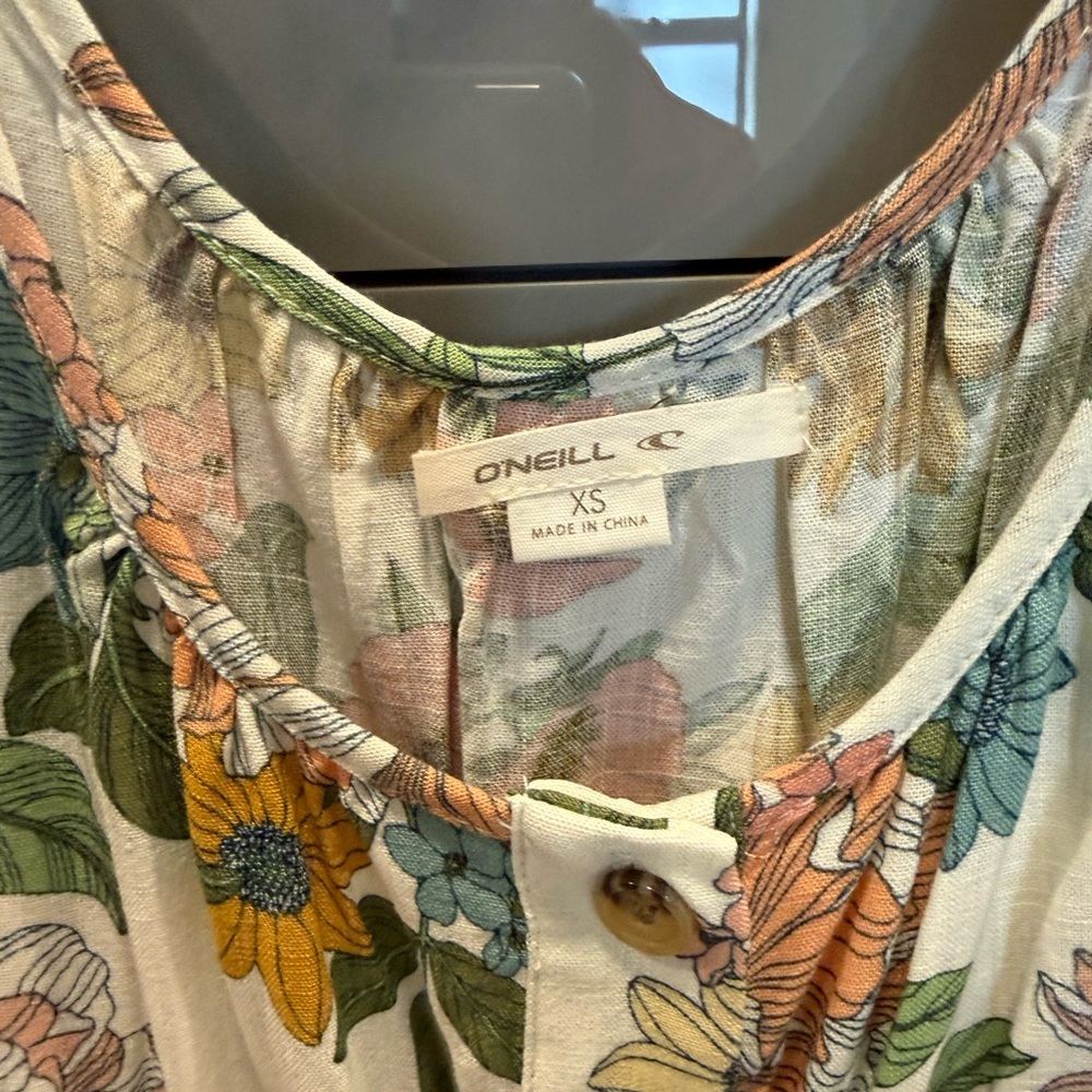 O'Neill Women's Floral Dress - Green, Yellow, Pink